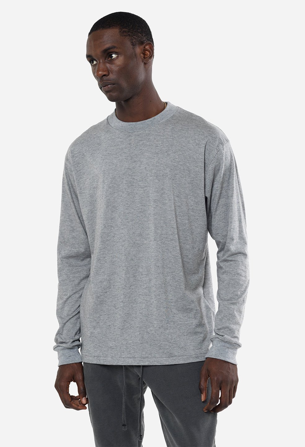 Cotton Cashmere Pullover / Grey - Image 6