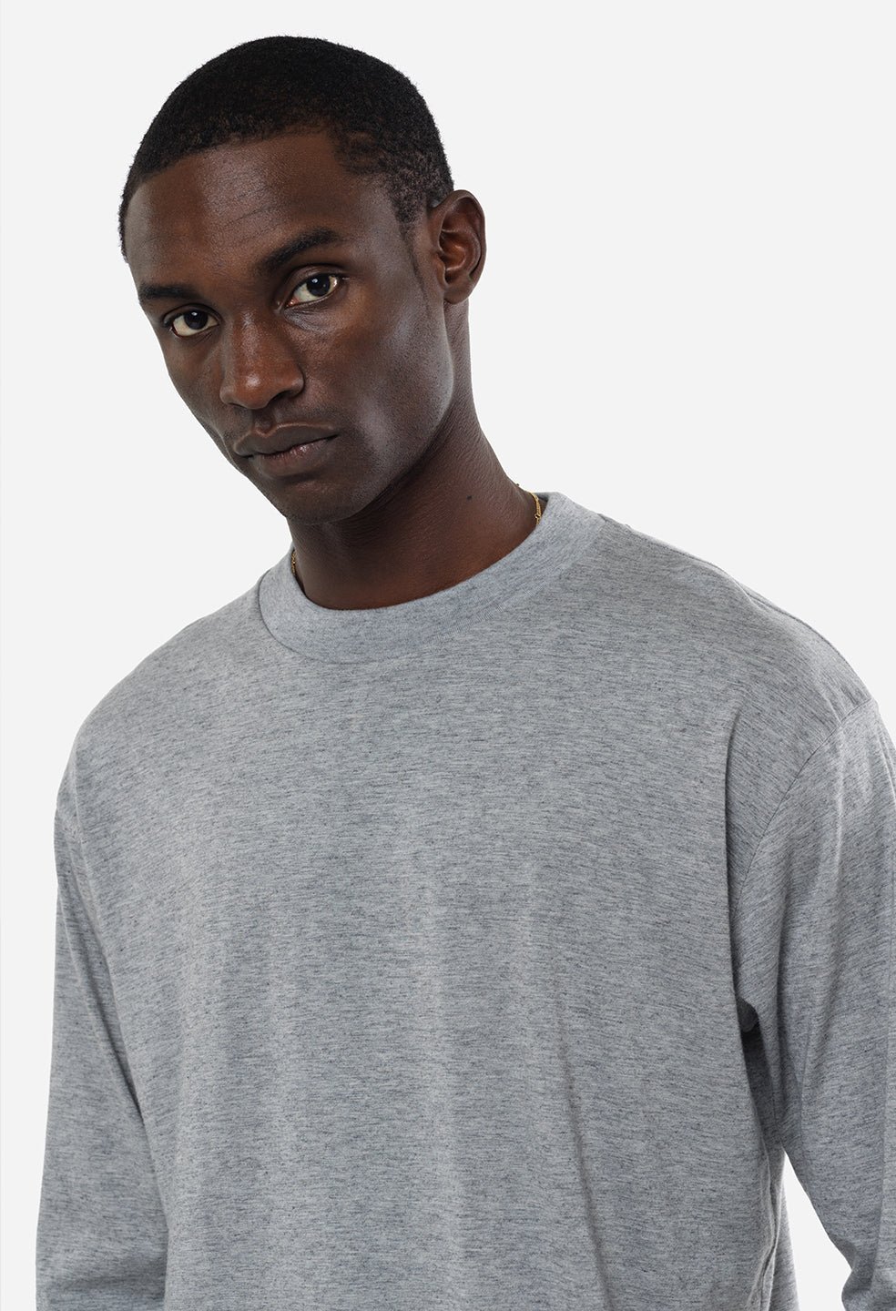 Cotton Cashmere Pullover / Grey - Image 8