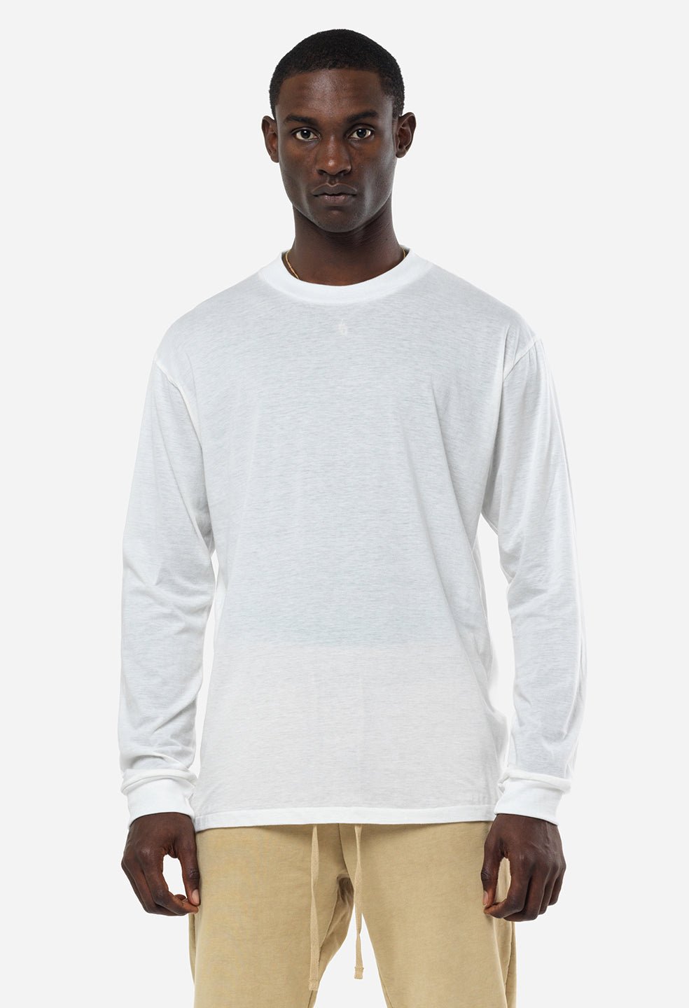 Cotton Cashmere Pullover / White - Image 2