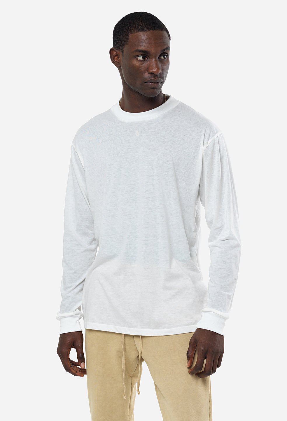Cotton Cashmere Pullover / White - Image 7