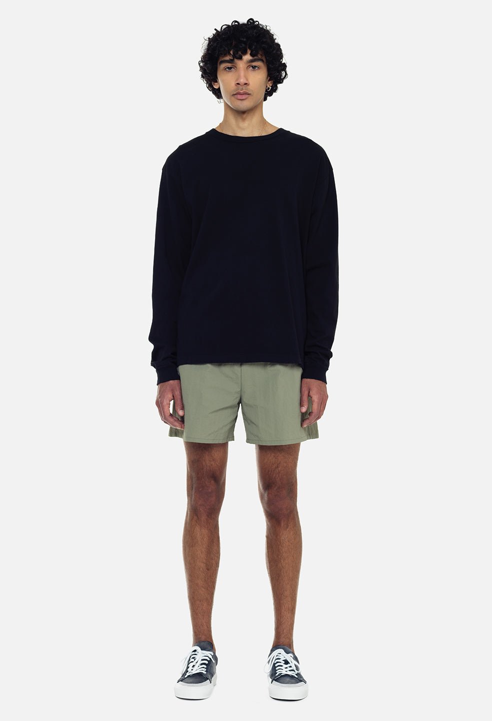 Recycled Cotton LS University Tee / Black - Image 3