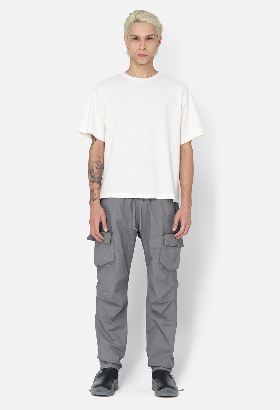 Back Sateen Cargo Pants / Charcoal - Image 3