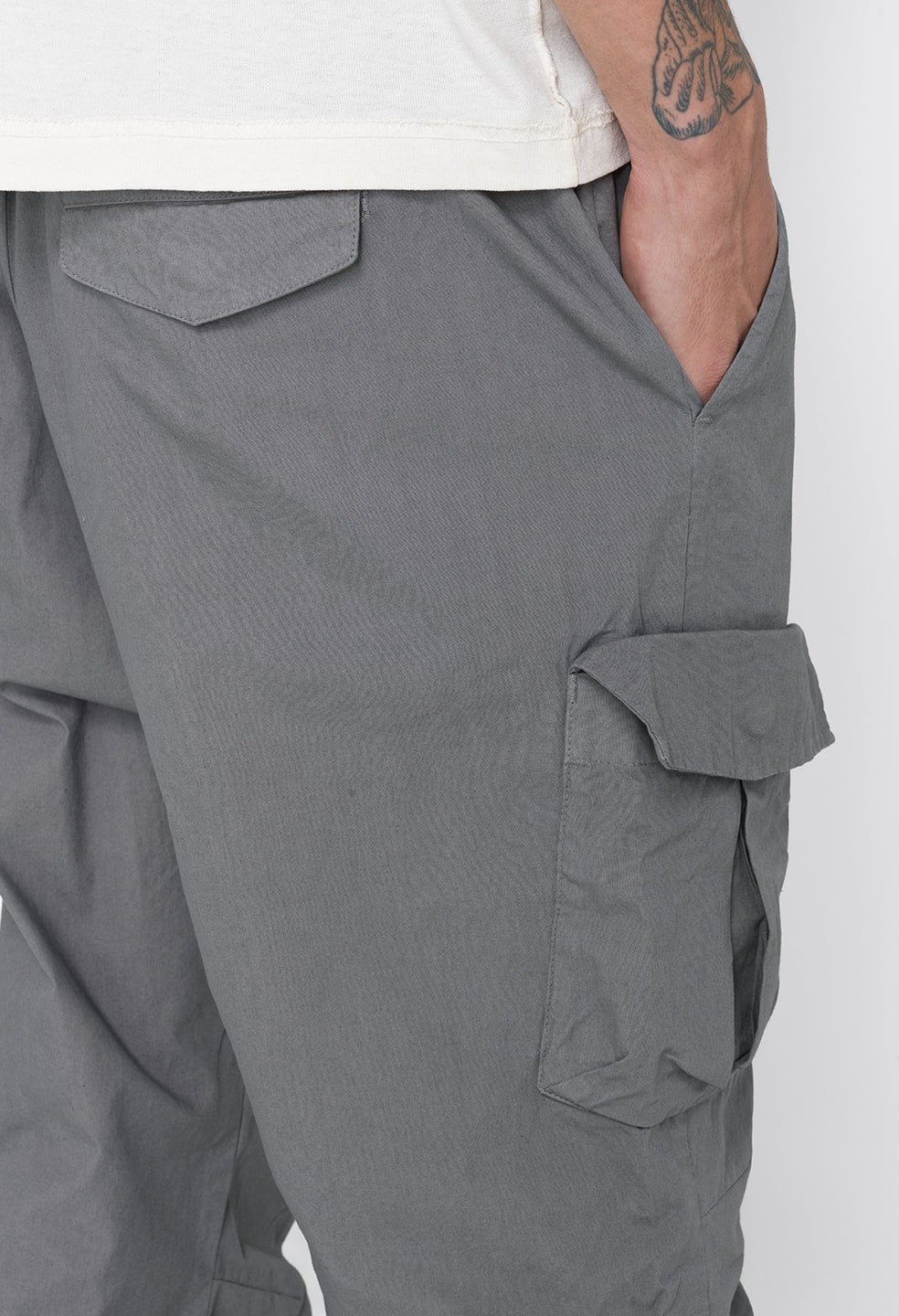 Back Sateen Cargo Pants / Charcoal - Image 7