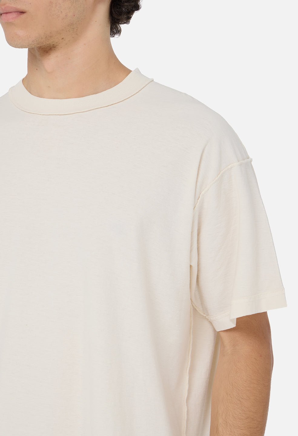 Summer Reversed Cropped Tee / Washed Salt - Image 6
