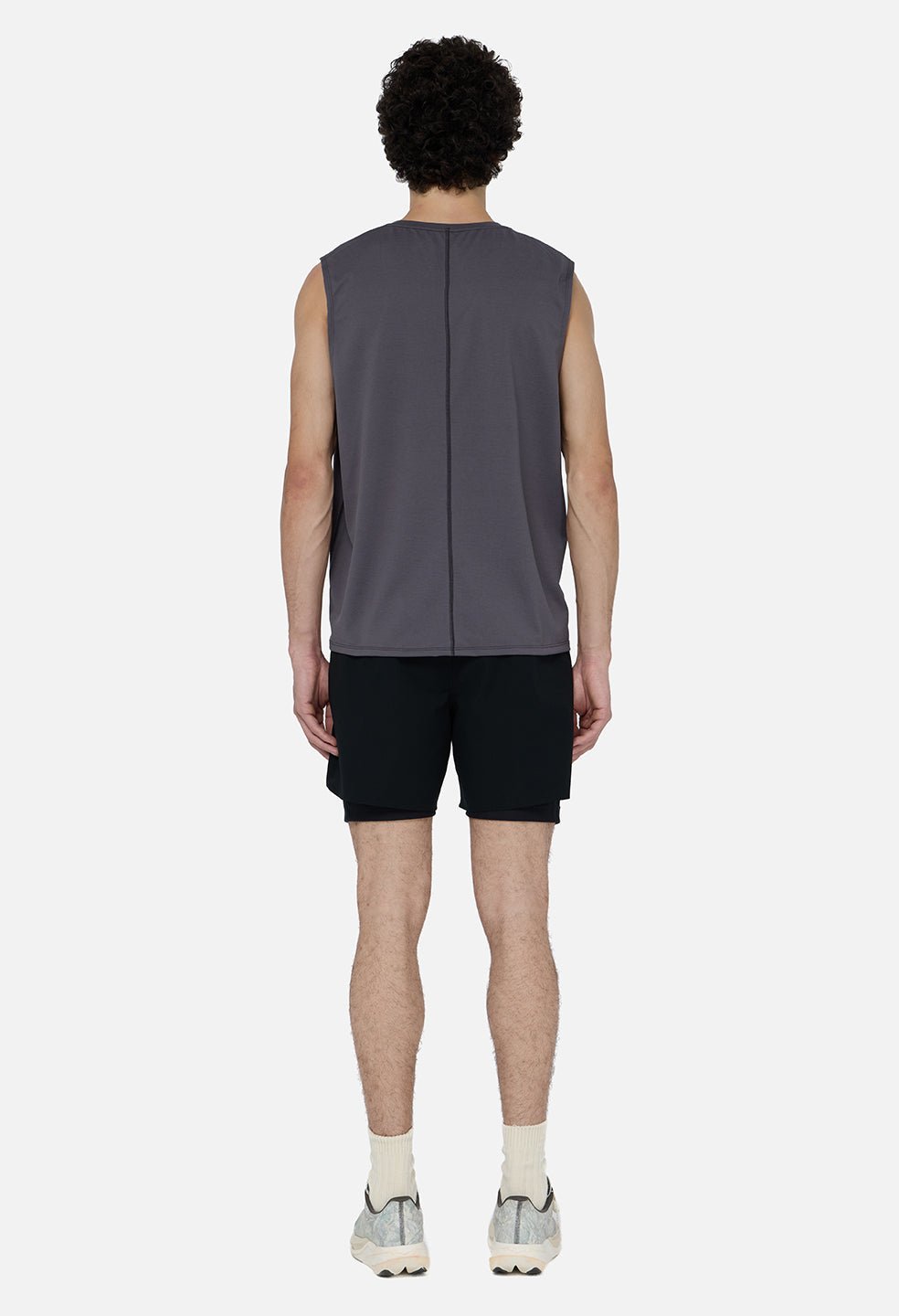 Grid-Mesh Sprint Shorts / Black - Image 5