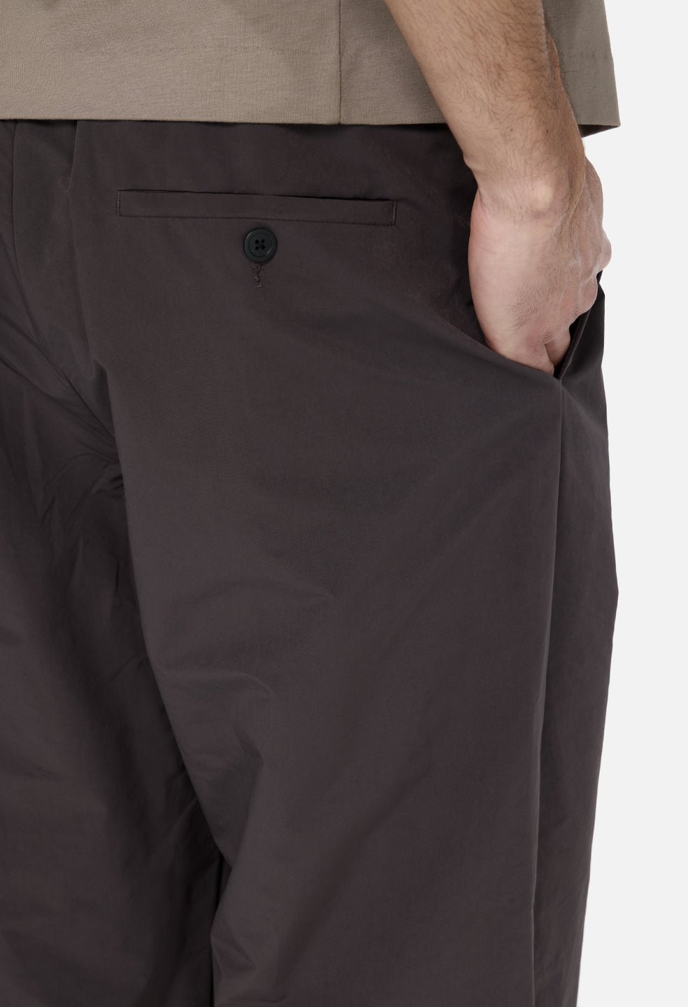 Vero Brushed Nylon Lounge Pant / Charcoal - Image 6