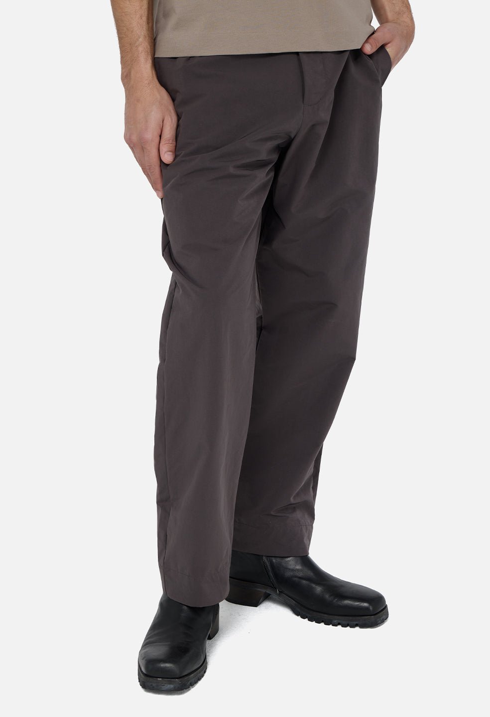 Vero Brushed Nylon Lounge Pant / Charcoal - Image 2