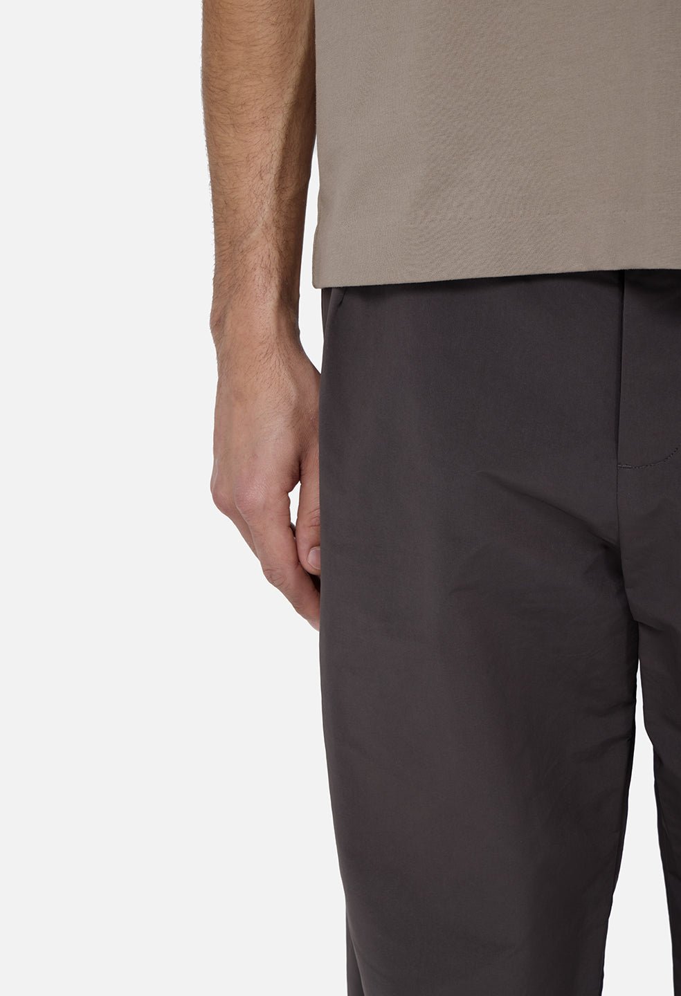 Vero Brushed Nylon Lounge Pant / Charcoal - Image 8