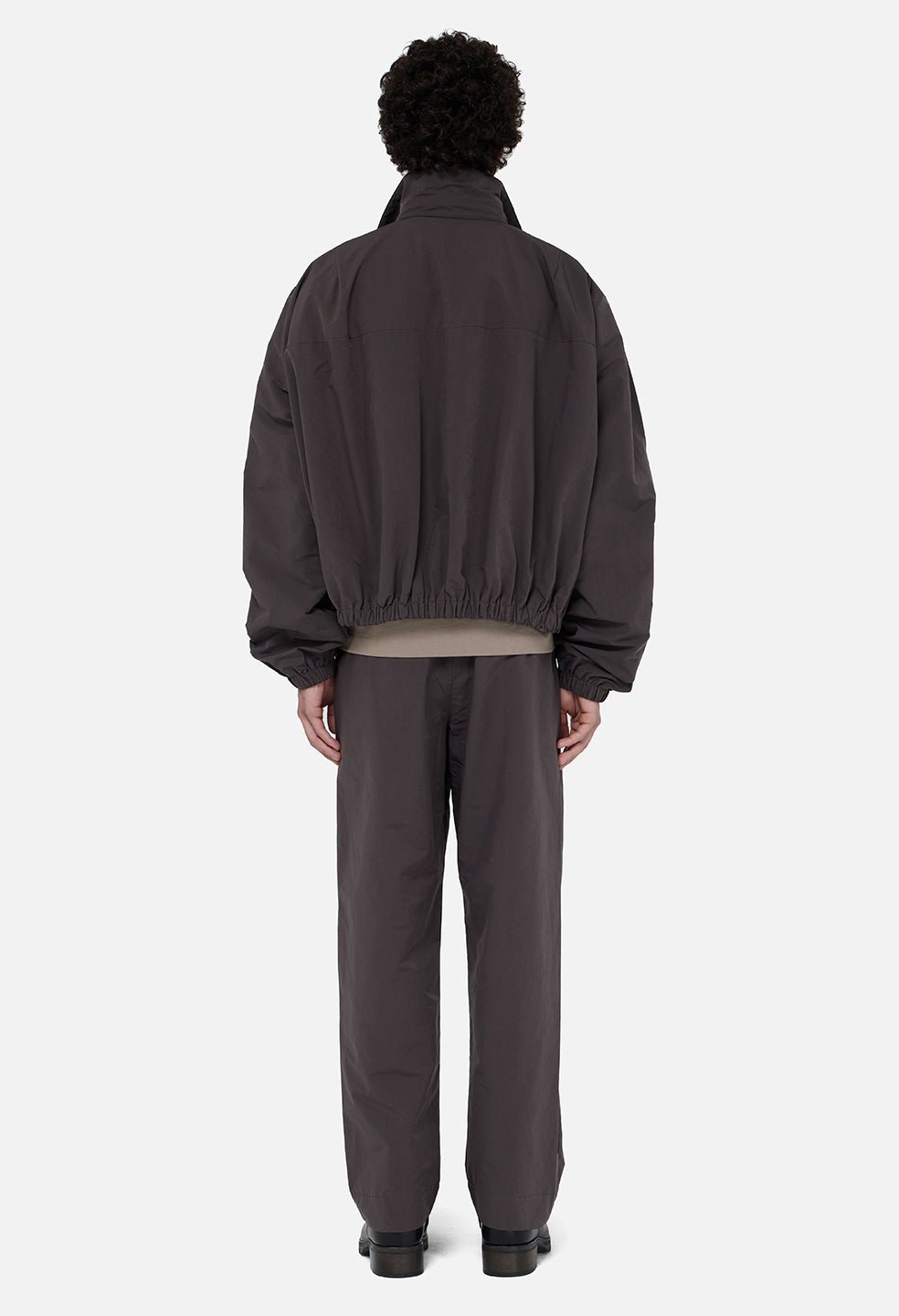 Vero Brushed Nylon Zip Jacket / Charcoal - Image 5