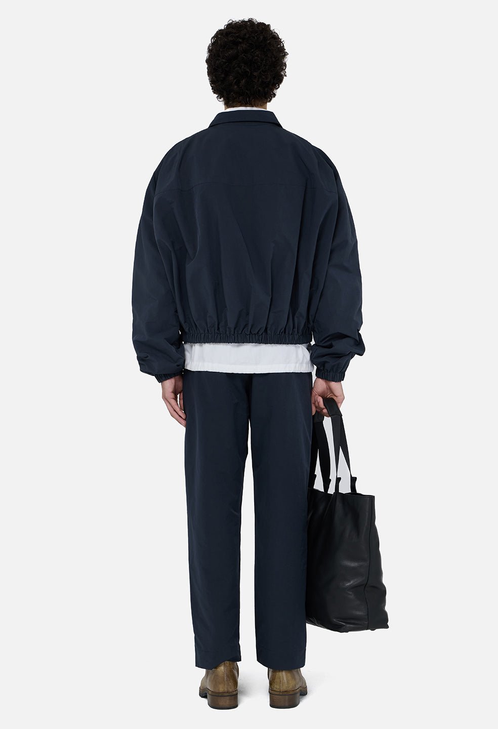 Vero Brushed Nylon Zip Jacket / Dark Navy - Image 5