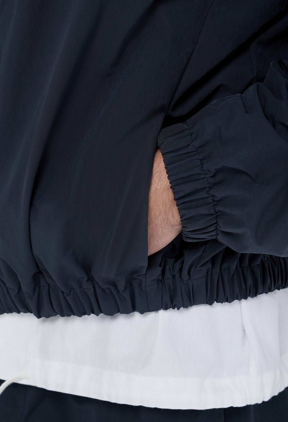 Vero Brushed Nylon Zip Jacket / Dark Navy - Image 7