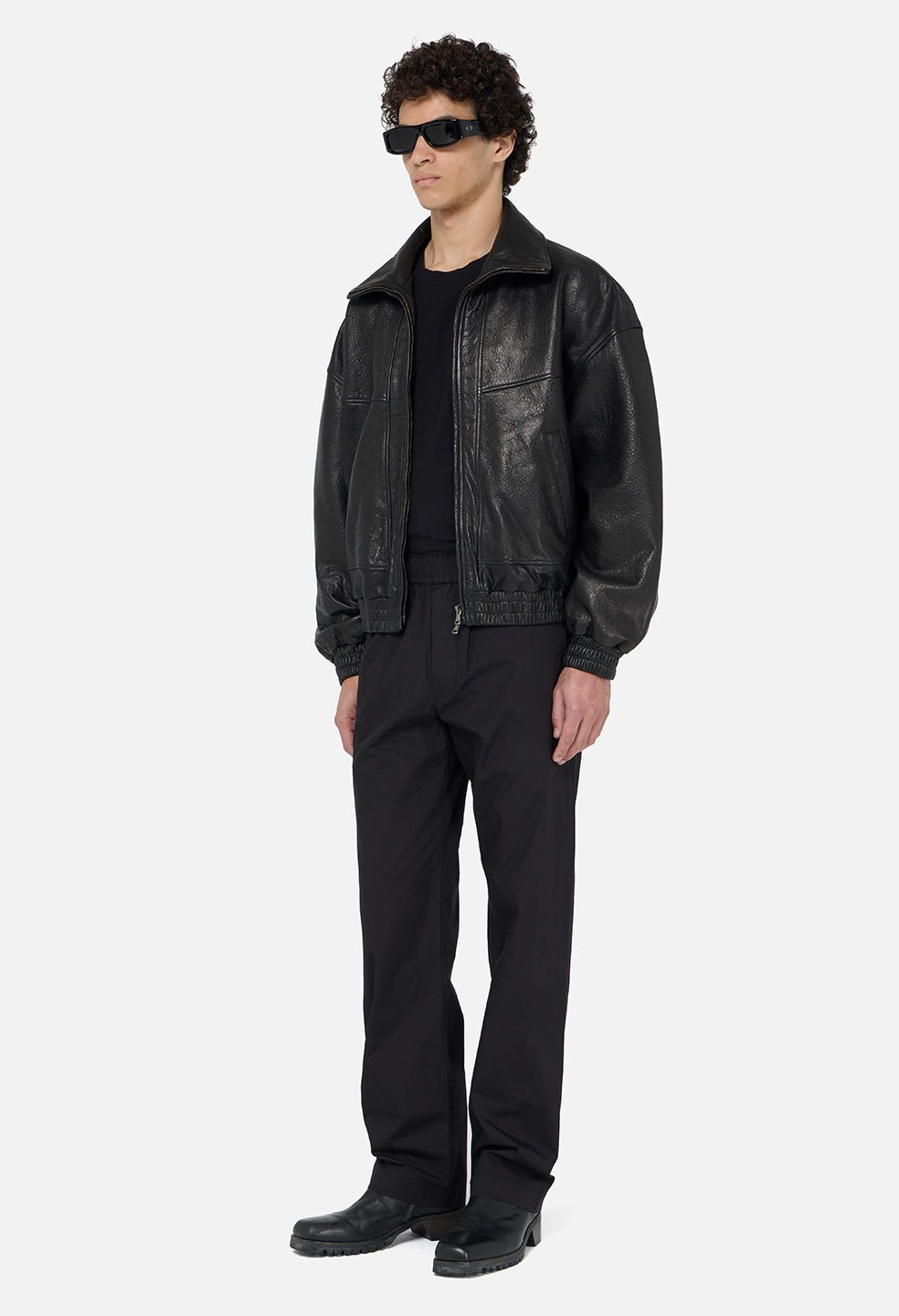 Leather Lautner Jacket / Black - Image 4