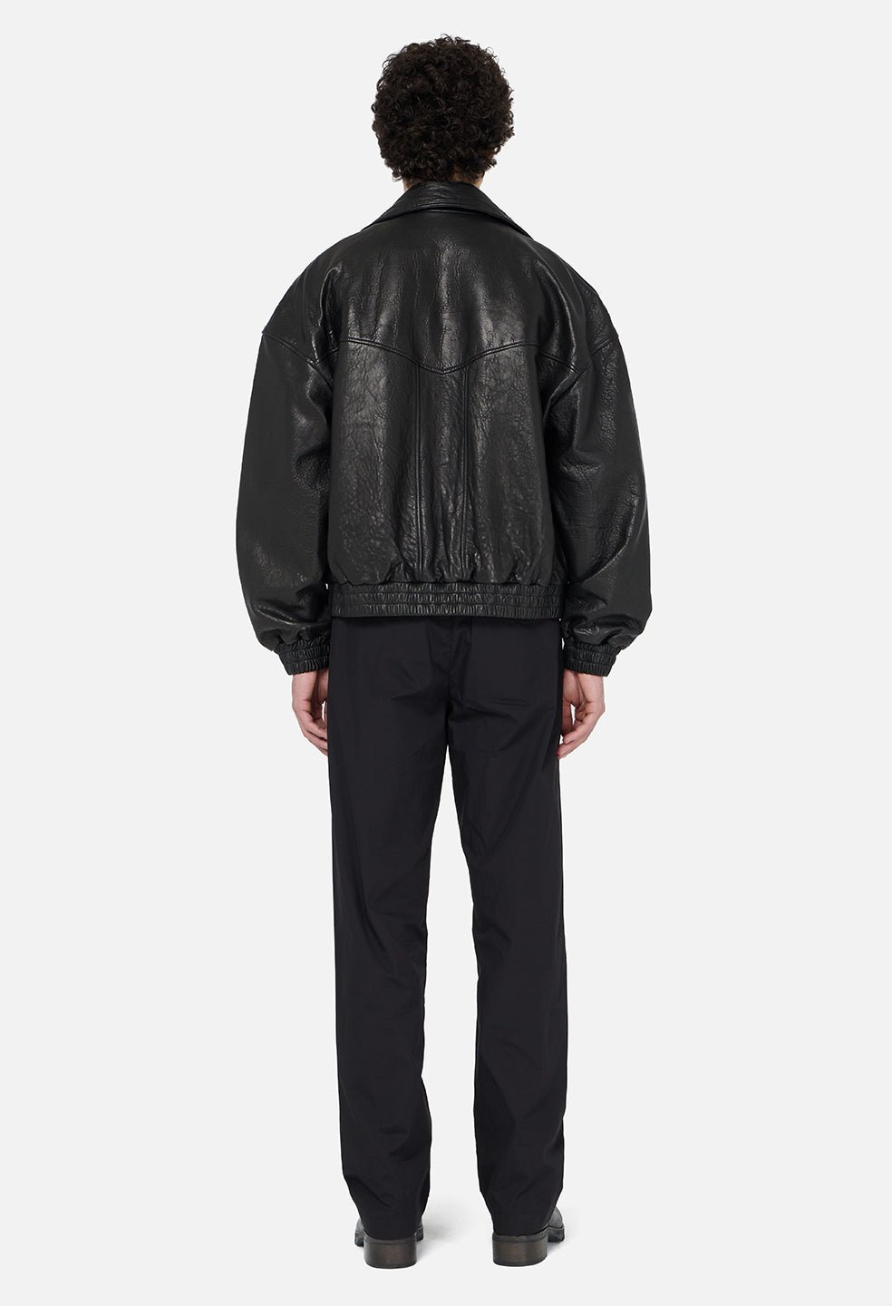 Leather Lautner Jacket / Black - Image 5
