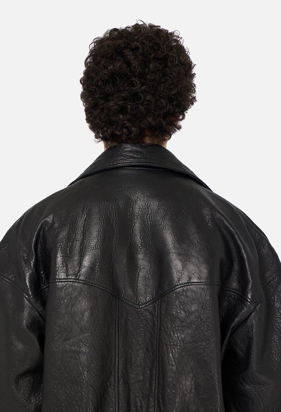 Leather Lautner Jacket / Black - Image 6