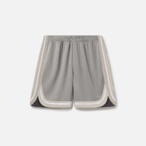 Shaolin Oversized Court Shorts / Grey x Tan