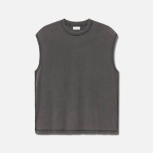 Summer Reversed Cropped Sleeveless / Washed Black