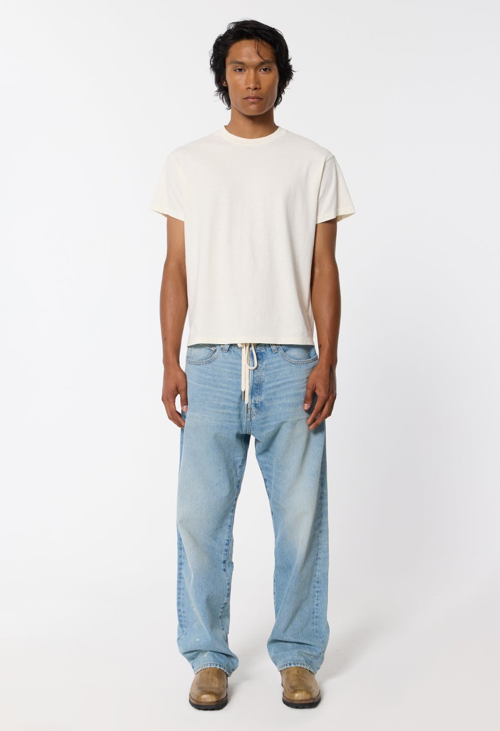 Air Spun Shrunken Tee / Salt - Image 3