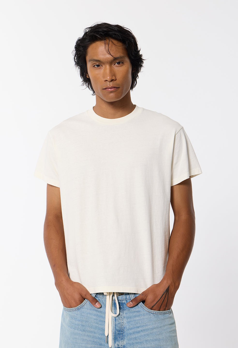 Air Spun Shrunken Tee / Salt - Image 2