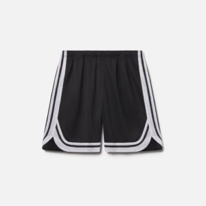 Shaolin Oversized Court Shorts / Black x White