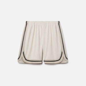 Shaolin Oversized Court Shorts / Salt x Tan