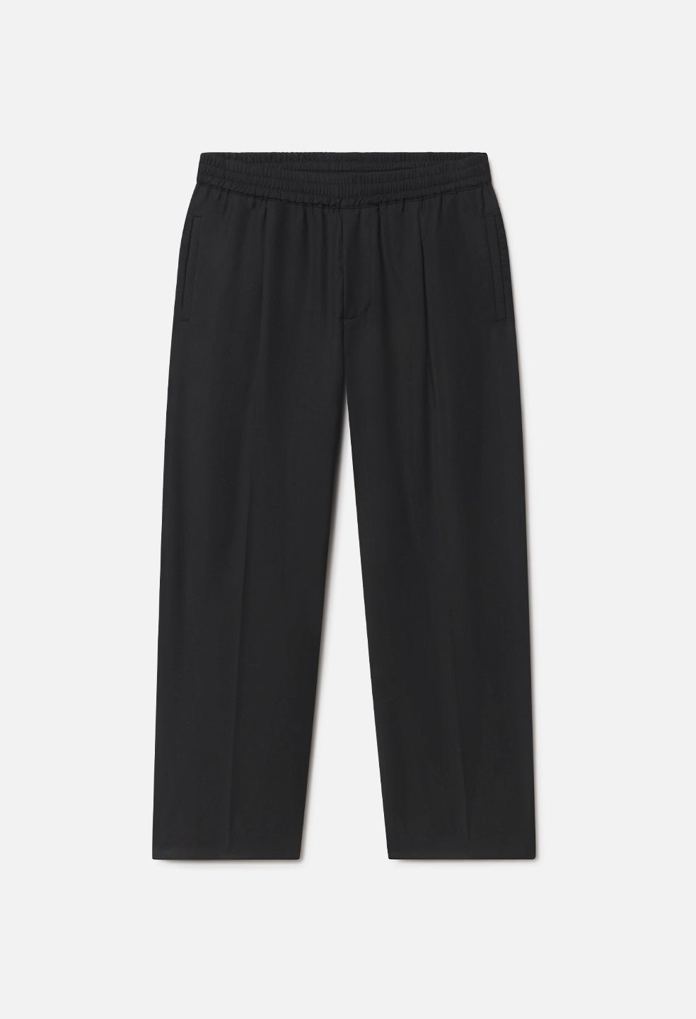 Wool Wide Easy Trouser / Black
