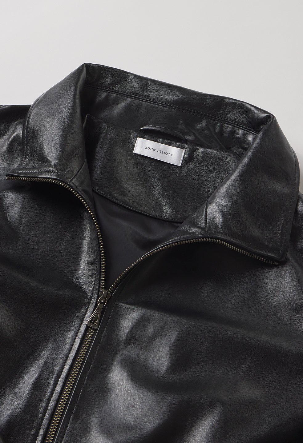 Leather Curson Bomber / Black - Image 6