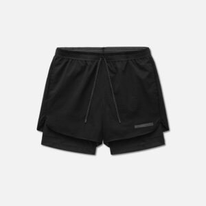 Grid-Mesh Sprint Shorts / Black