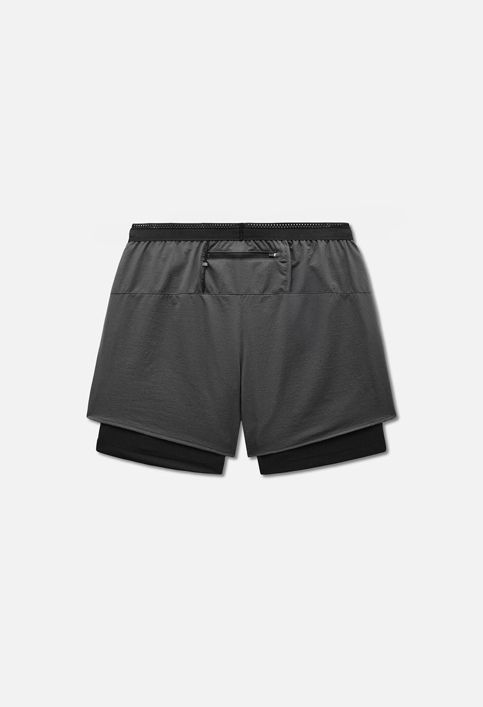 Grid-Mesh Sprint Shorts / Charcoal - Image 2