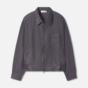 Nigril Linen Zip Jacket / Washed Black