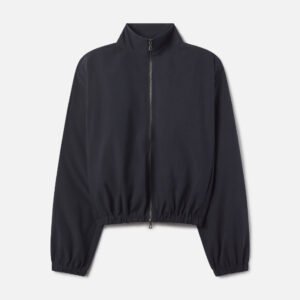 Vero Brushed Nylon Zip Jacket / Dark Navy