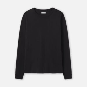 Recycled Cotton LS University Tee / Black