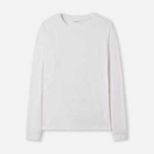 Recycled Cotton LS University Tee / White