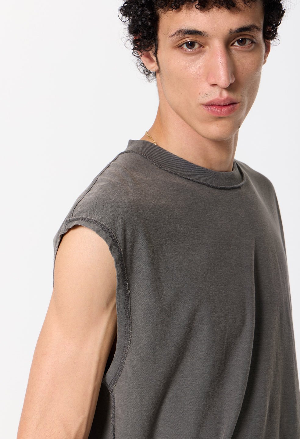Summer Reversed Cropped Sleeveless / Washed Black - Image 7