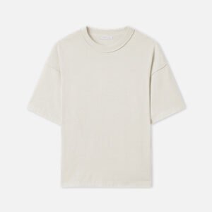 Summer Reversed Cropped Tee / Washed Salt