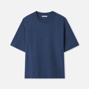 Summer Reversed Cropped Tee / Washed Cadet