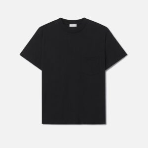 Silk Noil Campus Pocket Tee / Black