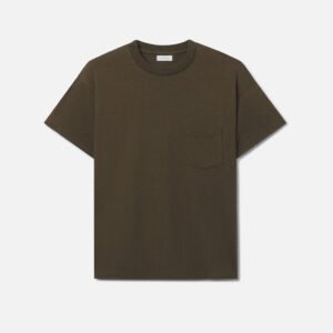 Silk Noil Campus Pocket Tee / Olive