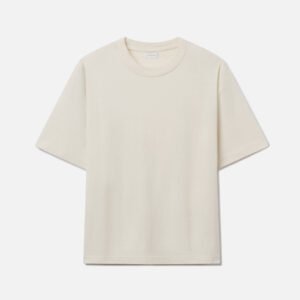 Silk Noil Riviera Cropped Tee / Salt