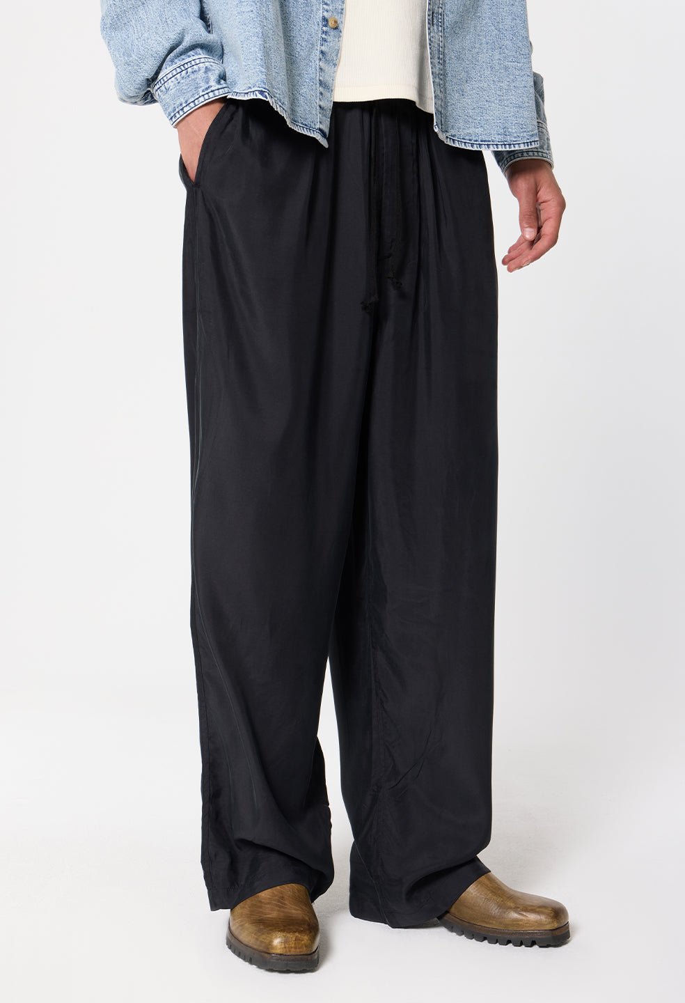 Cupro Saint Lucia Trouser / Black - Image 2