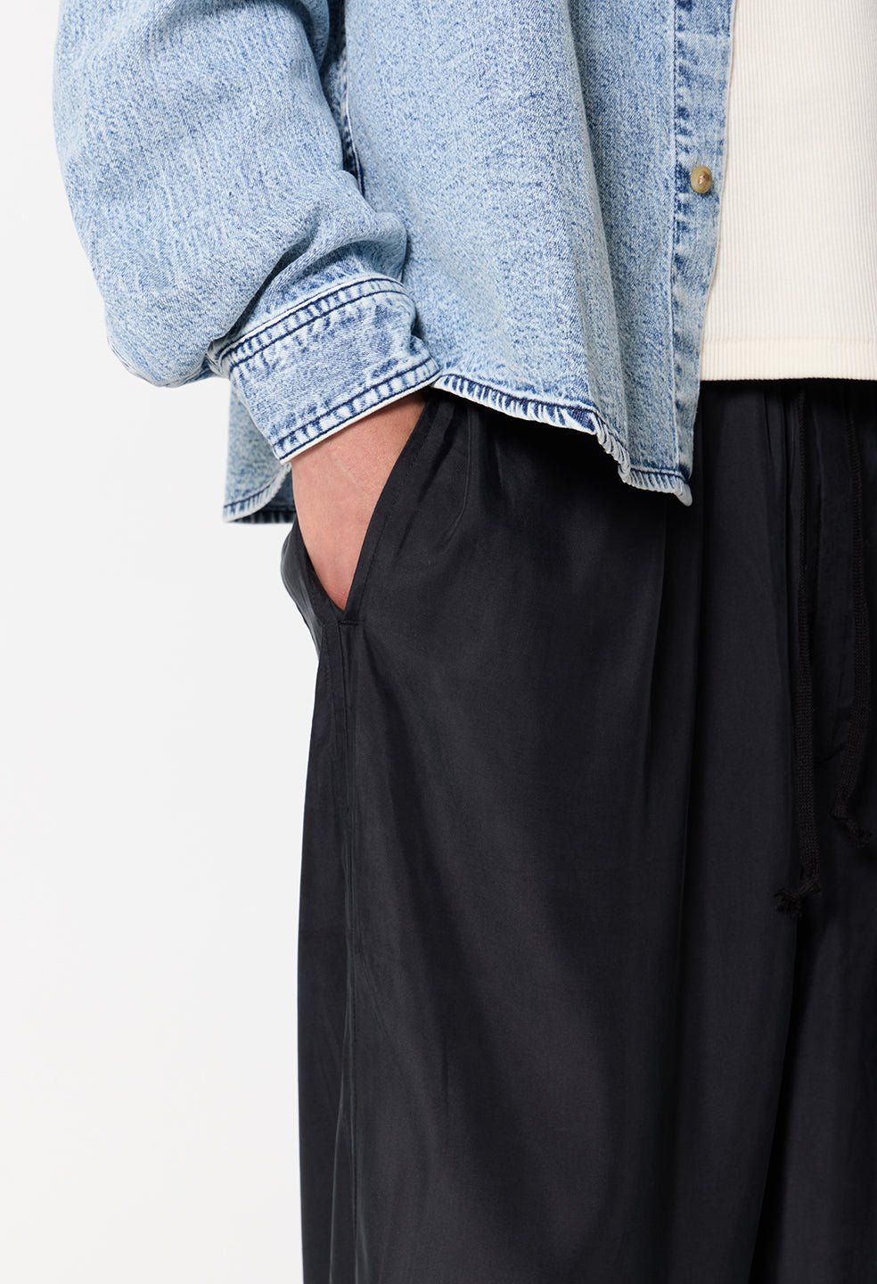Cupro Saint Lucia Trouser / Black - Image 7