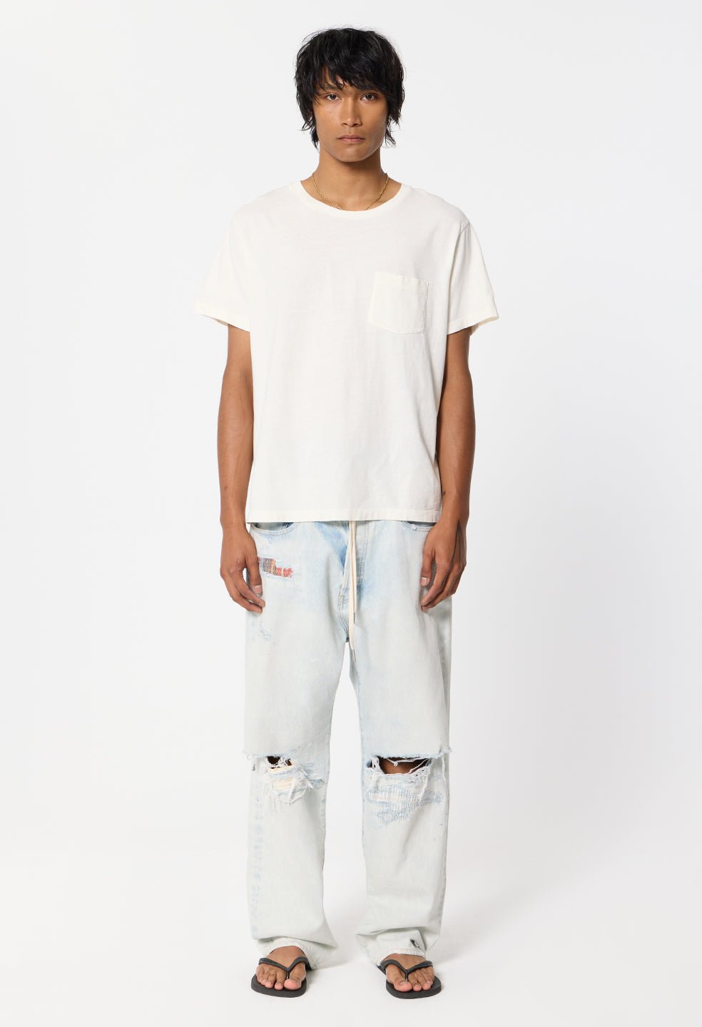 Air Spun Beach Pocket Tee / Salt - Image 7