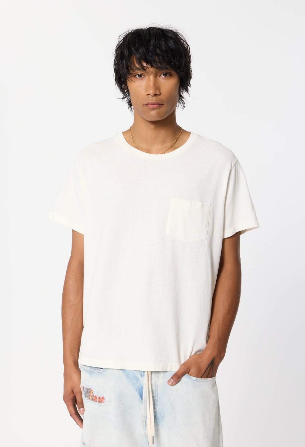 Air Spun Beach Pocket Tee / Salt - Image 2
