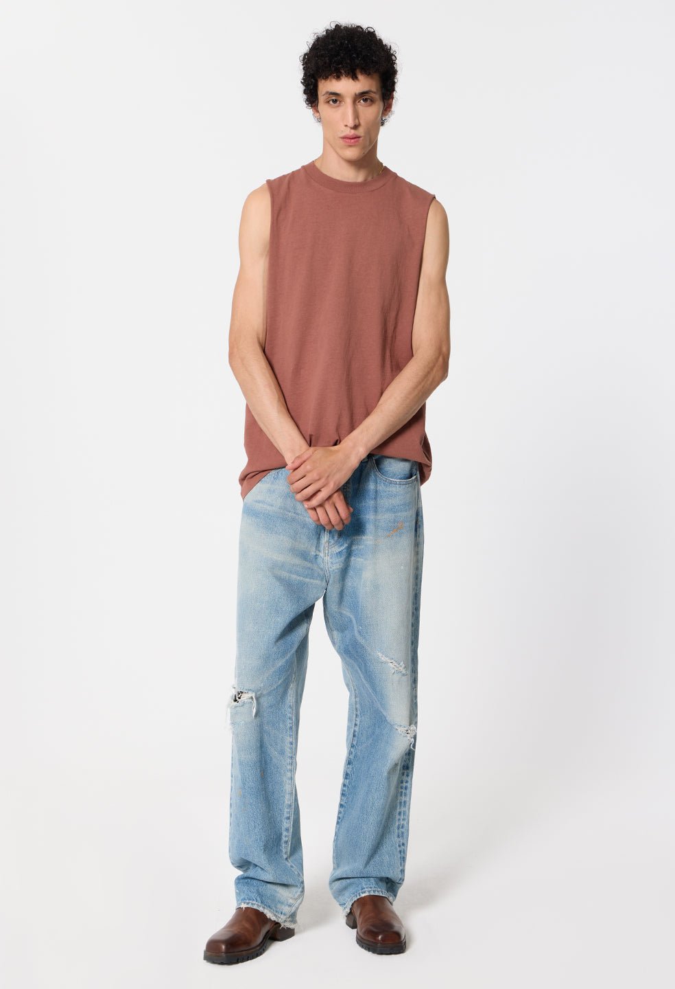 Air Spun Campus Cut-Off Tee / Rust - Image 3