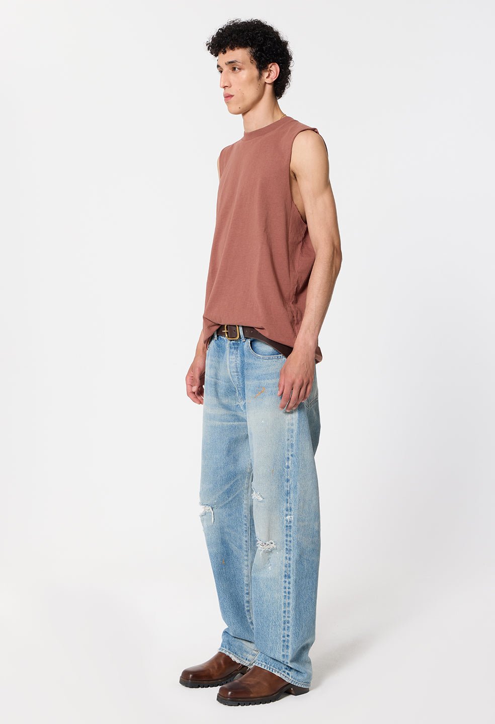 Air Spun Campus Cut-Off Tee / Rust - Image 4