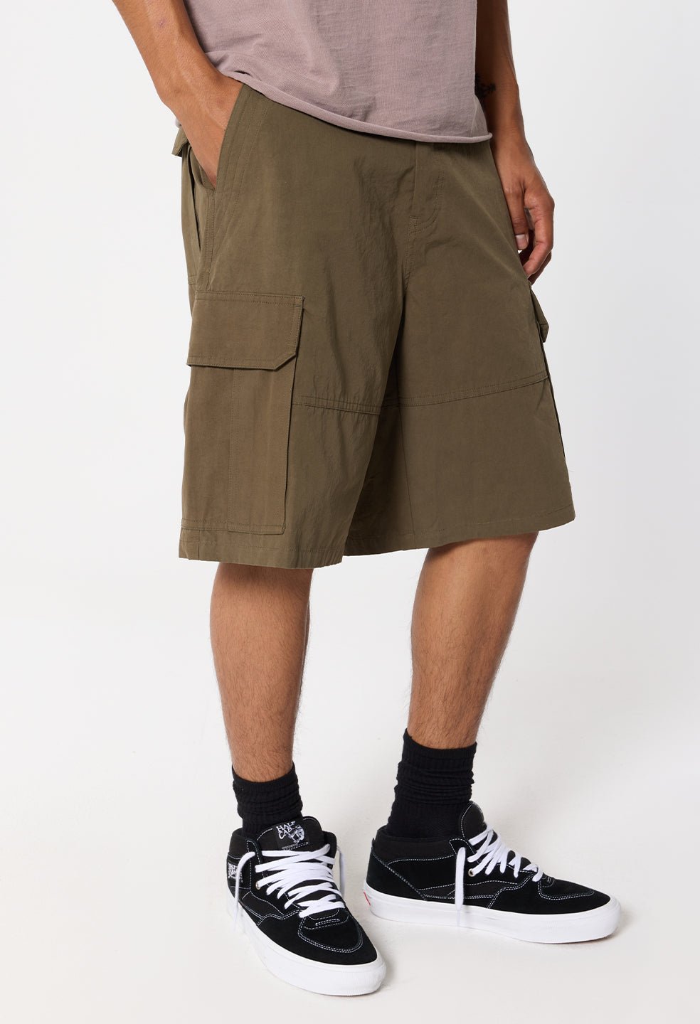 Cotton Southport Cargo Shorts / Olive - Image 2