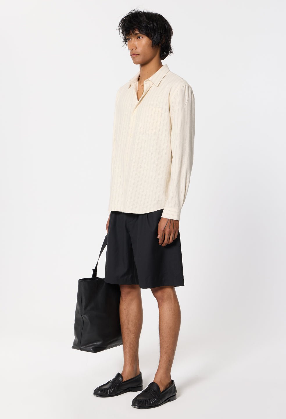 Wool Wide Easy Shorts / Black - Image 5