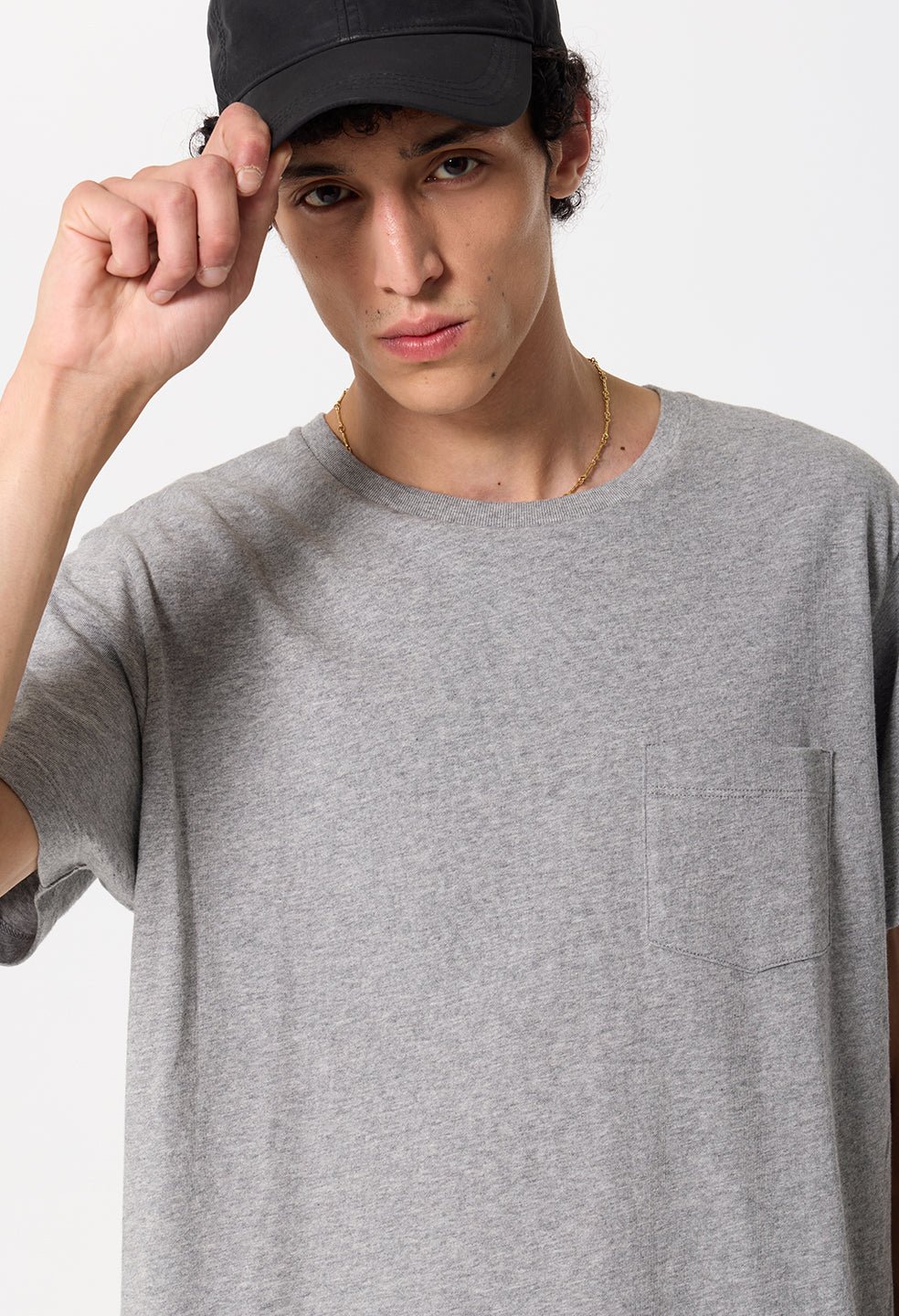 Air Spun Beach Pocket Tee / Heather Grey - Image 7