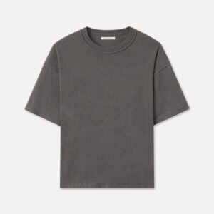 Summer Reversed Cropped Tee / Washed Black
