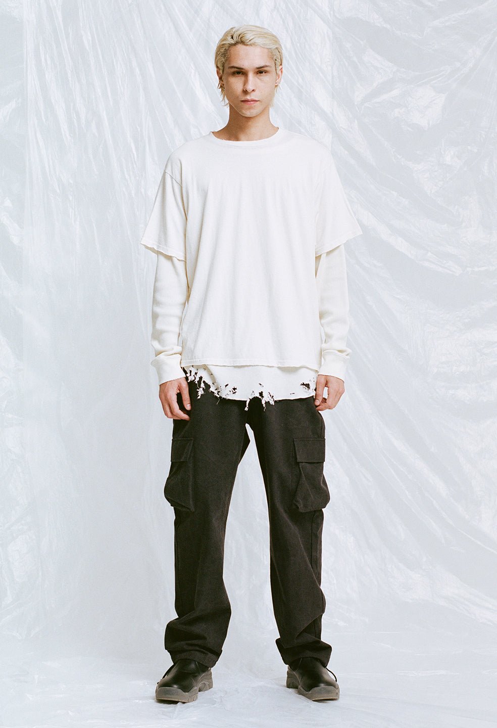 Washed Corpus Cargo Pants / Black - Image 2