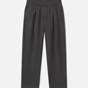 Wool Wide Easy Trouser / Charcoal